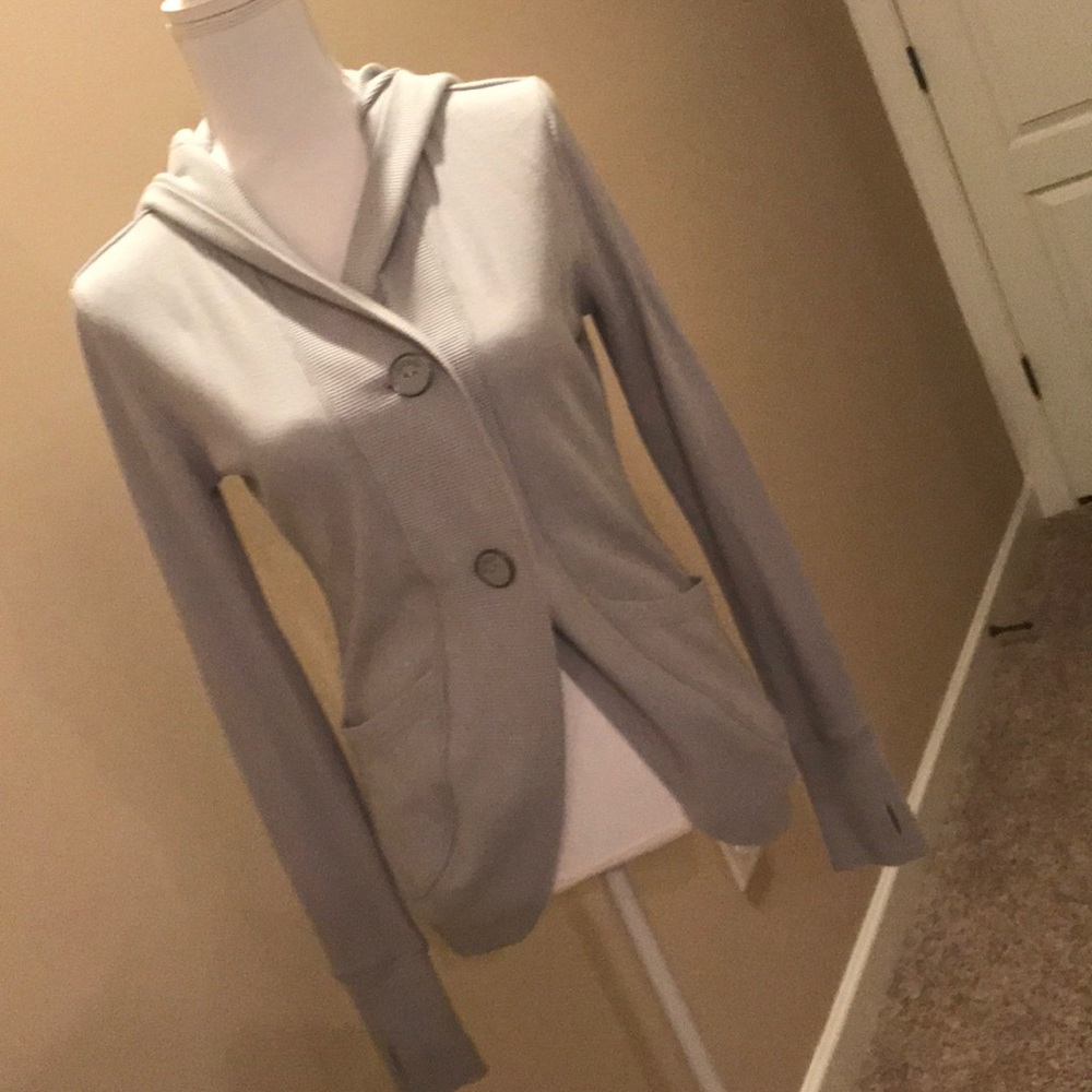 Nice light grey hooded sweater